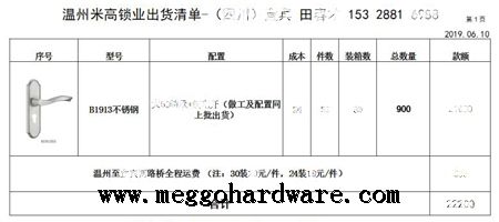 近日出单|西南保德门厂采购900套室内门执手锁|锁具批发(图)