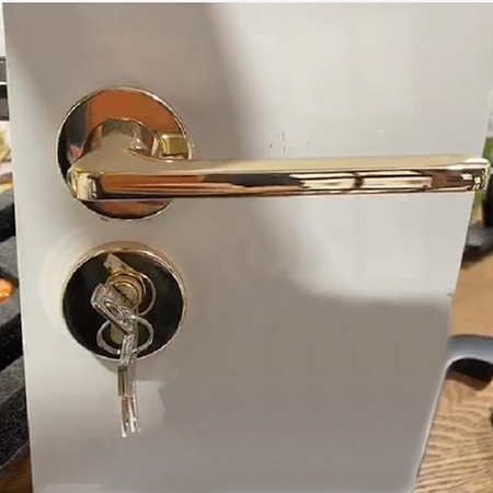【欧派木门锁】经典金色分体室内门锁|超低锁具批发价(图)