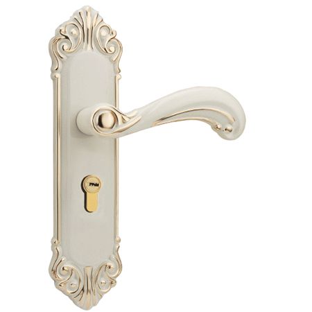 6161大把手象牙白加厚铝室内门锁|门锁厂家|锁具批发|指纹密码锁