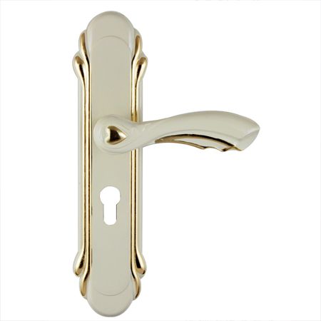 L65象牙白室内门锁|门锁厂家|锁具批发|指纹密码锁