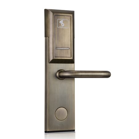古铜色星级房门刷卡锁102QGS圆把手|门锁厂家|锁具批发