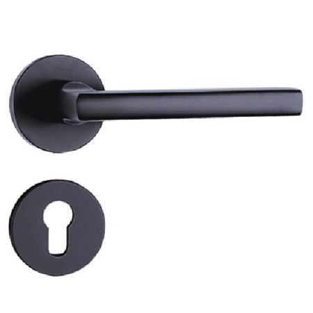 便宜黑色分体太空铝0811|房间门锁|室内门锁|锁具批发