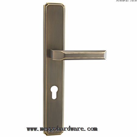 GL52711咖啡色纯铜别墅会议室门锁|锁具厂家|锁具批发|门锁批发