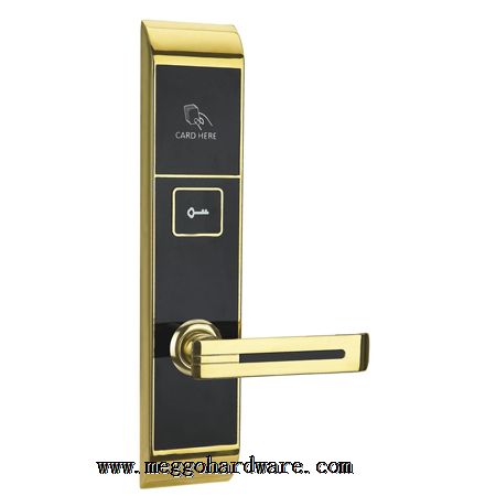 MGJ8777PVD金色倒装酒店刷卡锁|门锁厂家|门锁批发|锁具批发