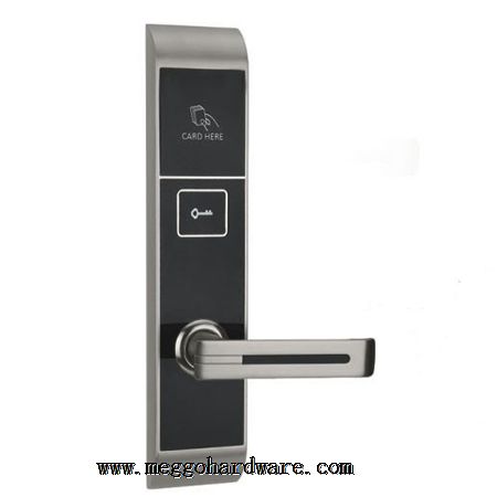MGJ8777亚光镍倒装酒店刷卡锁|门锁厂家|锁具批发|门锁批发
