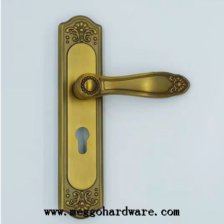 2019新品纯锌合金黄古铜室内门锁|静音门锁|锁具厂家