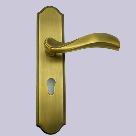 【品牌门锁】简约精致款纯锌高档黄古铜静音门锁|门锁厂家